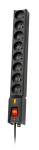 Lestar Lxa 816 prailgintuvas, 8 lizdai, 3m, juodas