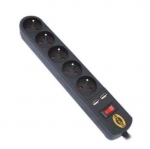 Orvaldi Orv5 (ap5-1,5mu) maitinimo juosta su Usb įkrovikliu, 1.5m