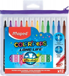 Flomasteriai ColorPeps Long Life Zipper, 12 spalvų