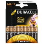 baterijos &scaron;arminės, aaa, 1,5 v, "duracell", lizdinė plok&scaron;telė, 18 pakuočių, 42326, basic