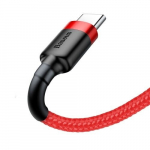 Kabelis USB-C, 3A 0.5M, raudonas