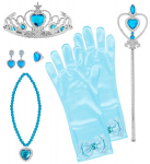 PRINCESS SET (tiara, gloves, necklace, earrings, ring, magic wand)