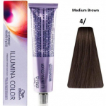 Ilgalaikiai plaukų dažai Wella Professionals Illumina Color, Nr.4 Medium Brown, 60 ml