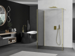 Mexen Kioto du&scaron;o sienelė Walk-in 135 x 90 x 40 cm, permatoma, auksinė - 800-135-090-221-50-00-040