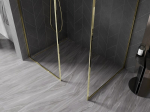 Mexen Kioto-F du&scaron;o sienelė Walk-in su rėmu 160 x 95 cm, permatoma 8 mm, auksinė - 800-160-202-04-50-095