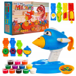 Plastilinas lipni masė makaronų gaminimo ma&scaron;inėlė rinkinys vaikams 38 elementai &bdquo;click4toys&ldquo;