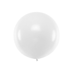 Didelis balionas 100 cm round Pastel, baltas