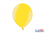 Stiprūs balionai 30 cm Metallic Lemon, geltoni, 100 vnt.