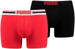 Vyri&scaron;ki apatiniai Puma Placed Logo Boxer 2P 906519 07, juodi/raudoni