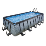 Karkasinis baseinas su smėlio filtru Exit Premium Stone, 540x250 cm, pilkas