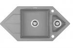Deante granitinė virtuvinė plautuvė Deante Hexon ZQP S653, Metallic grey