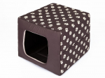 Guolis-būda Hobbydog Butterfly 2in1 R1, rudas su pėdutėm