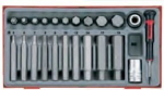Teng Tools 1/2'' Hex Bit ir Lizdų Rinkinys, 23 Dalys