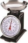 TERRAILLON 14477 Mechaninė balansė retro dekorui - 5 kg - dubuo 1L - Didelis ciferblatas - Metalas - Juoda