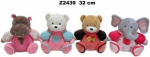 Mink&scaron;tas pliu&scaron;inis žaislas - dramblys, 32 cm