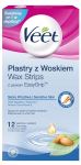 Depiliacinės va&scaron;ko juostelės jautriai odai Veet Cold Wax Strips 12 vnt.