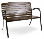Lauko suolas Patio Selene 120 cm, tamsiai rudas/pilkas