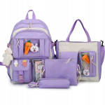 Vaiki&scaron;kos mokyklinės kuprinės rinkinys StoreXO, violetinė