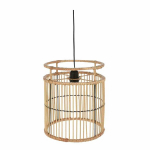 Bambuko lubinis &scaron;viestuvas Boho natūralus Minimalistinis &scaron;viestuvas i&scaron; natūralių medžiagų, ažūrinis smėlio spalvos atspalvis, 28 cm skersmens