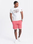 &Scaron;ortai vyrams Ombre Clothing OM-SRSK-0116, raudoni