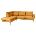 Kampinė sofa Home4You Heivi Lc, geltona