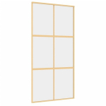 Stumdomos durys auksinės 102,5x205cm stiklas/aliuminis 155156