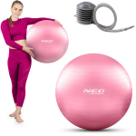 Gimnastikos kamuolys su pompa Neo Sport NS-950, 55 cm, rožinis