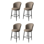 Baro kėdės rinkinys (4 vienetai) Alte - Cappuccino, Black