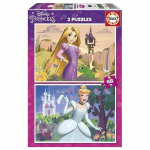 2 dėlionių rinkinys Educa Disney Princess Cinderella and Rapunzel, 48 d.