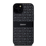 &bdquo;I&scaron;maniojo telefono dėklas iPhone 15 Plus/14 Plus - DKNY - Mono Stripe oda - Juoda - Optimalus apsaugos lygis - Eleganti&scaron;kas dizainas&ldquo;