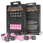 Kauliukų rinkinys Fortress Compact D6 Q-workshop juodos ir rožinės spalvos