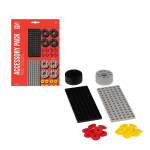 Konstruktoriaus priedų rinkinys Plus Plus, juoda-pilka, 26 det.