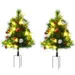 2-jų mini kalėdinių eglučių rinkinys Homcom, 75 cm