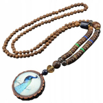 NEPAL BUDISTŲ MALA Tibeto PAW rankų darbo mediniai karoliai, NEPAL BUDISTŲ MALA Tibeto PAW rankų darbo mediniai karoliai