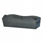 Balkono dėžutė medinė pilka Begonija 60x20x19 cm