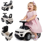 Stumiamas automobilis vaikams Sun Baby, baltas, biał