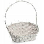 Pinti dovanų krep&scaron;elis baltas vidutinis