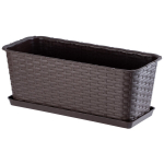 Balkono vazonas, dėžutė, pagrindas, rudas, 40 cm