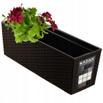 Vazono balkono dėžutė + įdėklas 19x56cm Mocha