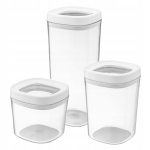 Maisto konteineris Milteliai Produktai Prieskoniai su dangteliu Plastikinis 3 vnt