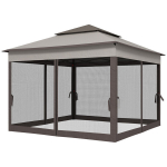"Outsunny" sulankstoma sodo pavėsinė su &scaron;oninėmis sienelėmis, i&scaron;&scaron;okanti palapinė, sodo pavėsinė, &scaron;viesiai pilka, 3,25 x 3,25 x 2,65 m