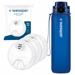 Wessper 0,5 l filtruotas buteliukas vaikams į mokyklą + 3 vandens filtrai