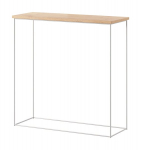 Stalas-konsolė ADRK Furniture Milan, baltas/rudas