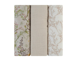 Muslino vystyklai KikkaBoo Secret Garden Beige, 75x75 cm, 3 vnt.