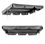 Garden swing canopy 200 x 120 cm waterproof cover gray MultiGarden
