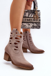 Odiniai batai su i&scaron;pjovomis Maciejka 06412-04 Beige 30403-21