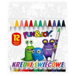 Žvakių va&scaron;kinės kreidelės 12 spalvų Fun&Joy