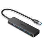 HUB Ugreen CM219 35574 su 4 USB-A 3.0 prievadais ir USB-A 3.0 laidu 1 m - juodas