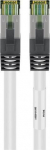 Patchcord Cat 8.1 S/ftp Pimf Rj45/rj45 1m Baltas