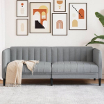 Dvivietė sofa, &scaron;viesiai pilkos spalvos, audinys
